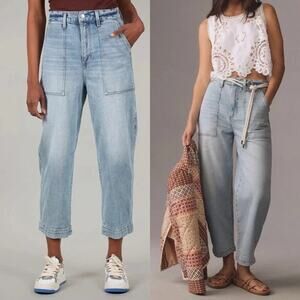 Pistola Turner Super High Rise Barrel Leg Jeans Size 31 Relaxed Luxury Boho